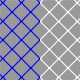 Set doelnetten voor voetbaldoelen 7,5 x 2,5 x 0,8 x 1,5 (4mm) - Blauw/Wit